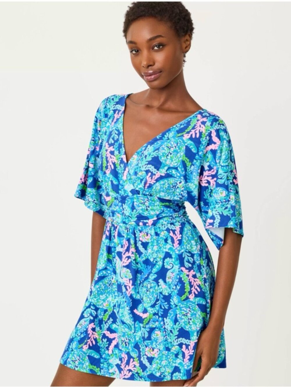 NWT Lilly Pulitzer Parigi Skort Romper “Corsica Blue Turtle Villa” Size XS